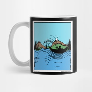 Fisherman Out On The Boat Fishing Novelty Gift Mug